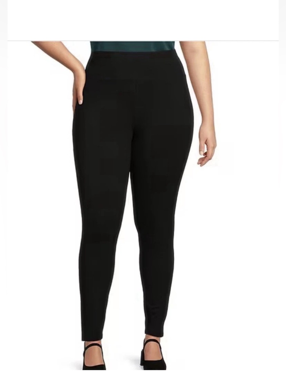 Eileen Fisher Black stretch jersey leggings pants Size Small